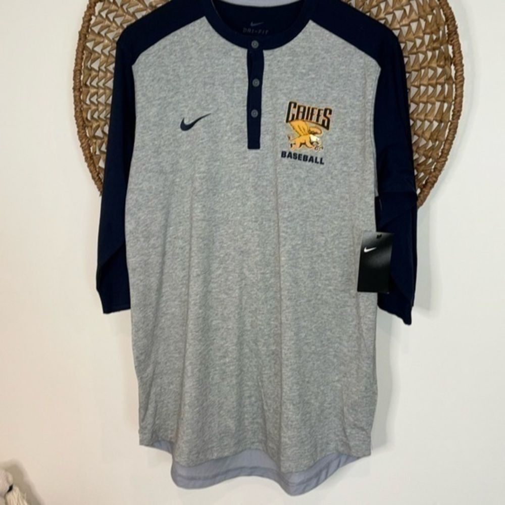 Nike Canisius Griffs gray and navy baseball men’s tshirt size large NWT